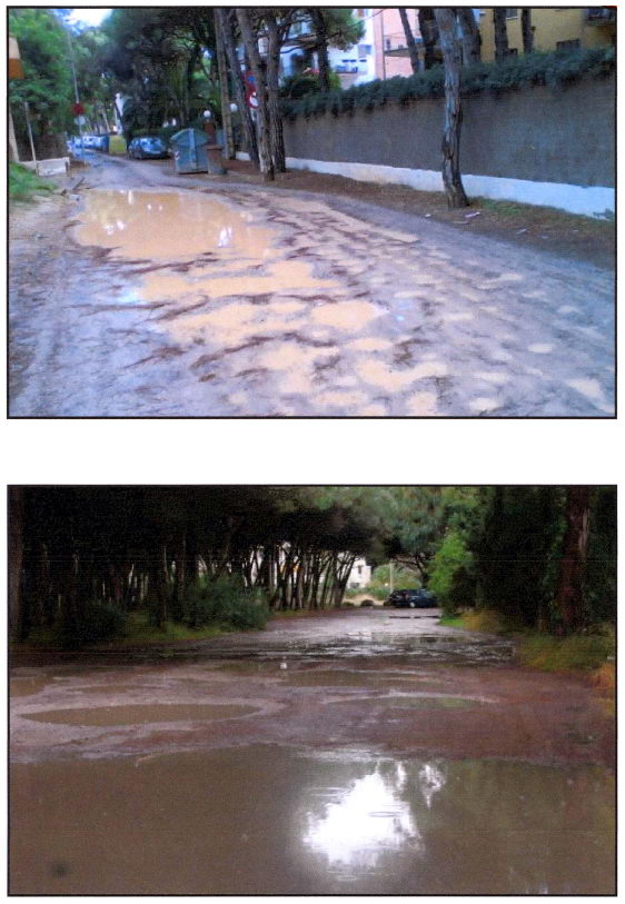 Estat lamentable dels carrers de la banda muntanya de Gav� Mar (Octubre de 2009)